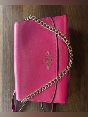 kate spade Hot Pink Crossbody with Gold Chain